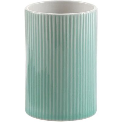 Portaspazzolini in ceramica acquamarina Sabina - Accessorio bagno Portaspazzolini in ceramica acquamarina Sabina - Accessorio bagno