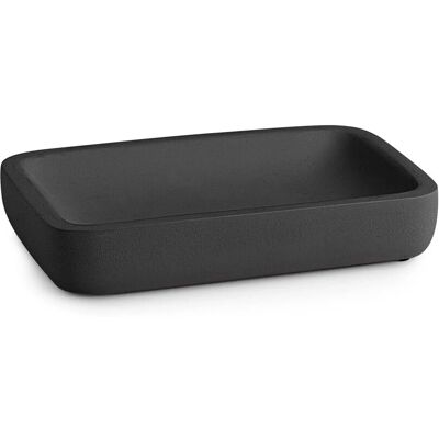 - Portasapone bagno Ylenia in resina nero matt - Portasapone bagno Ylenia in resina nero matt