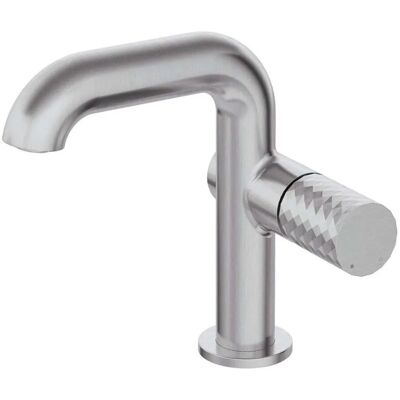- Miscelatore lavabo Iguará con bocca rettangolare acciaio spazzolato - Miscelatore lavabo Iguará con bocca rettangolare acciaio spazzolato