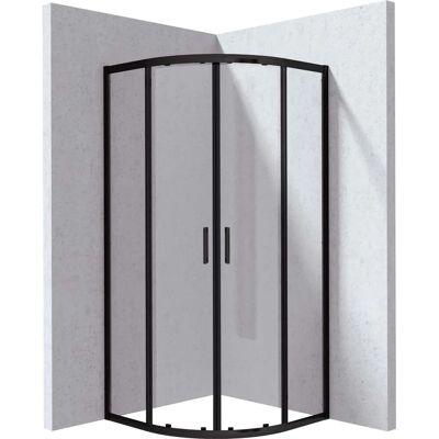 - Cabina doccia semicircolare Zulueta Idrostile 900x1950 mm nero - Cabina doccia semicircolare Zulueta Idrostile 900x1950 mm nero