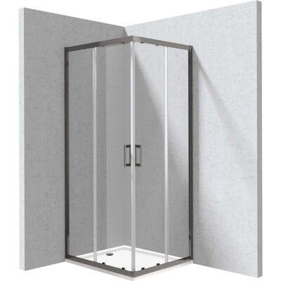 - Cabina doccia Juraguá con piatto rettang Zulueta Idrostile 800x1950 mm titanio - Cabina doccia Juraguá con piatto rettang Zulueta Idrostile 800x1950 mm titanio