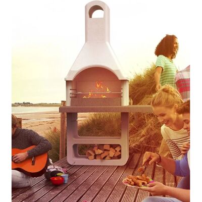 SAROM Santa fe' Barbecue - Cemento, Superficie 125cm, Carbone - Barbecue SAROM Santa fe' Barbecue - Cemento, Superficie 125cm, Carbone - Barbecue