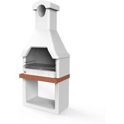 Barbecue in cemento Monza di SAROM FUOCO - integrato, griglia regolabile, piano di lavoro 88cm Barbecue in cemento Monza di SAROM FUOCO - integrato, griglia regolabile, piano di lavoro 88cm