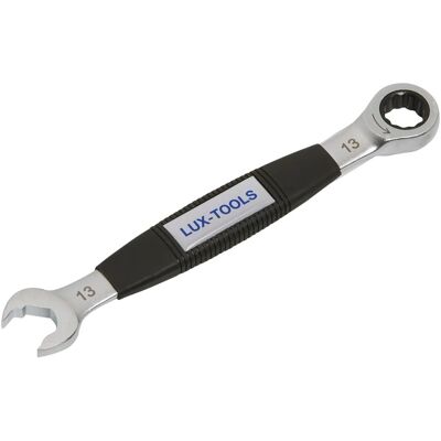 LUX-TOOLS - 13mm Chave fissa a cricchetto - Acciaio cromo-vanadio - 13 mm - Chiave LUX-TOOLS - 13mm Chave fissa a cricchetto - Acciaio cromo-vanadio - 13 mm - Chiave