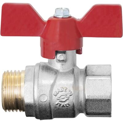 Valvola a sfera 1/2" MF con farfalla Valvola a sfera 1/2" MF con farfalla