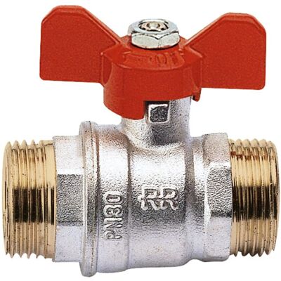 - Valvola a sfera con maniglia a farfalla 1/2" MM - Valvola a sfera con maniglia a farfalla 1/2" MM