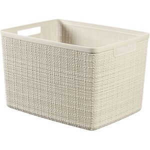 Keter Contenitore in plastica riciclata Curver Jute L 36x28x23 cm avorio Keter Contenitore in plastica riciclata Curver Jute L 36x28x23 cm avorio