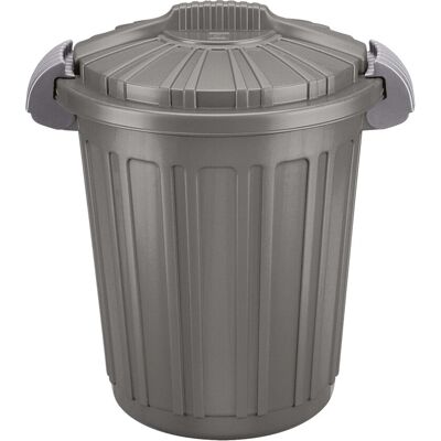 Tontarelli Bidone spazzatura con coperchio e maniglie Teo 46 l grafite Tontarelli Bidone spazzatura con coperchio e maniglie Teo 46 l grafite