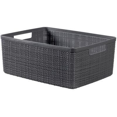 Keter Contenitore in plastica riciclata Curver Jute M 36x28x14,5 cm grigio Keter Contenitore in plastica riciclata Curver Jute M 36x28x14,5 cm grigio