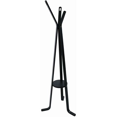 - Appendiabiti a stelo in legno 3 braccia 50x170 cm nero - Appendiabiti a stelo in legno 3 braccia 50x170 cm nero