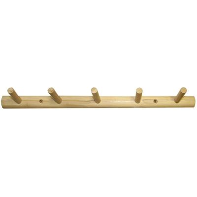 - Appendiabiti in bamboo 5 posti tinto naturale - Appendiabiti in bamboo 5 posti tinto naturale