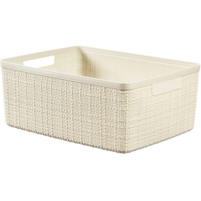 Keter Contenitore in plastica riciclata Curver Jute M 36x28x14,5 cm avorio Keter Contenitore in plastica riciclata Curver Jute M 36x28x14,5 cm avorio
