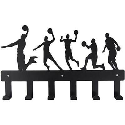 - Appendiabito metallo 6 posti nero opaco basket 39 x 13 x 3 cm - Appendiabito metallo 6 posti nero opaco basket 39 x 13 x 3 cm