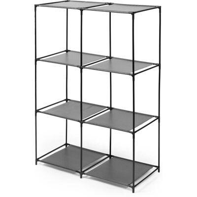 Compactor Scaffale modulare plastica Shelvy 6 scomparti nero 68,5x34,5x104 cm Compactor Scaffale modulare plastica Shelvy 6 scomparti nero 68,5x34,5x104 cm