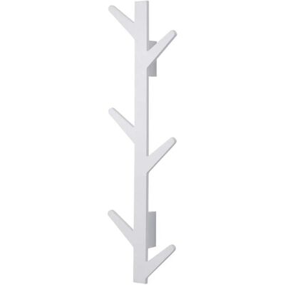 - Appendi abiti verticale in legno 6 posti bianco L 23 x H 78 x P 7 cm - Appendi abiti verticale in legno 6 posti bianco L 23 x H 78 x P 7 cm