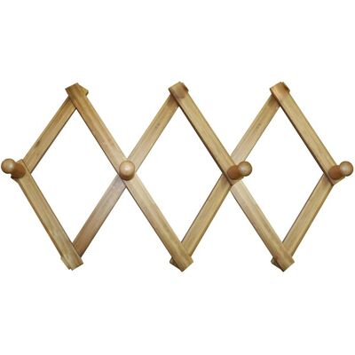 - Appendiabiti estensibile 4 posti bamboo tinto naturale - Appendiabiti estensibile 4 posti bamboo tinto naturale