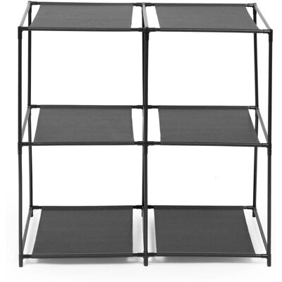 Compactor Scaffale modulare plastica Shelvy 4 scomparti nero 68x34,5x70 cm Compactor Scaffale modulare plastica Shelvy 4 scomparti nero 68x34,5x70 cm
