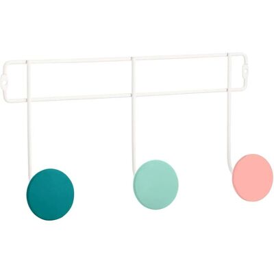 - Appendiabiti metallo bianco opaco 3 pomoli colorazione 3 - Appendiabiti metallo bianco opaco 3 pomoli colorazione 3