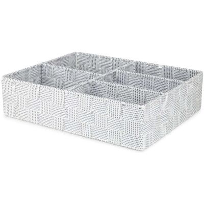 Compactor Organizer 5 scomparti Toronto bianco grigio 32x25x8 cm Compactor Organizer 5 scomparti Toronto bianco grigio 32x25x8 cm