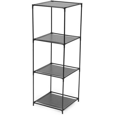 Compactor Scaffale modulare plastica Shelvy 3 scomparti nero 34,5x34,5x104 cm Compactor Scaffale modulare plastica Shelvy 3 scomparti nero 34,5x34,5x104 cm