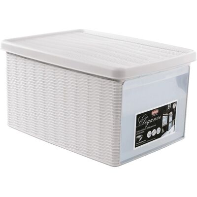 Stefanplast Contenitore Elegance M 29x39x21 cm bianco Stefanplast Contenitore Elegance M 29x39x21 cm bianco