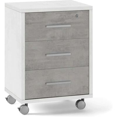 IPERBRIKO Cassetta ufficio in cemento bianco a tre cassetti - Arredo ufficio IPERBRIKO Cassetta ufficio in cemento bianco a tre cassetti - Arredo ufficio