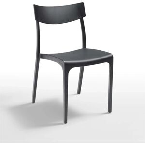 - Sedia da giardino senza cuscino Provence in polipropilene grafite - Sedia da giardino senza cuscino Provence in polipropilene grafite