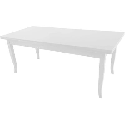 - Tavolo allungabile da pranzo Verona bianco 140x80x78 cm - Tavolo allungabile da pranzo Verona bianco 140x80x78 cm