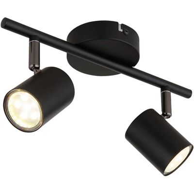Globo Faretto 2 luci Walters 284x90 mm nero satinato Globo Faretto 2 luci Walters 284x90 mm nero satinato