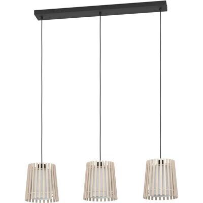 Eglo Lampada a sospensione Fattoria a 3 luci 40 W Bianco Nero Marrone Eglo Lampada a sospensione Fattoria a 3 luci 40 W Bianco Nero Marrone