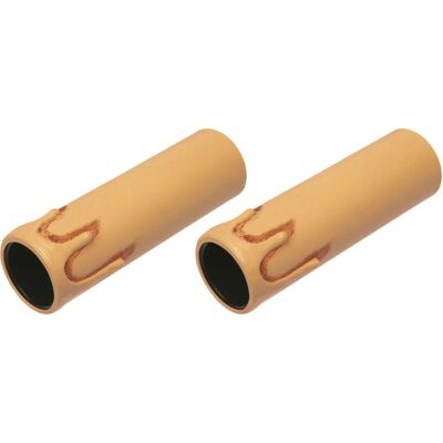 - 2 portalampada E27 a candela 250 V~ con staffa metallica avorio antico - 2 portalampada E27 a candela 250 V~ con staffa metallica avorio antico