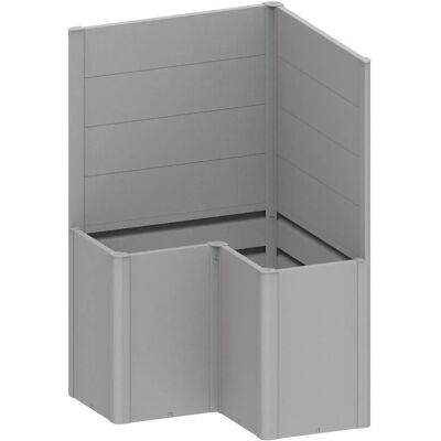 Schermo privacy in metallo argentato Biohort L100 per aiuola - Recinzione Schermo privacy in metallo argentato Biohort L100 per aiuola - Recinzione