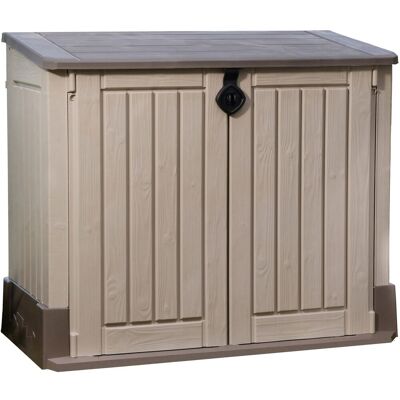 Keter Armadio da esterno porta attrezzi Sio Midi 130x74x10 cm beige Keter Armadio da esterno porta attrezzi Sio Midi 130x74x10 cm beige