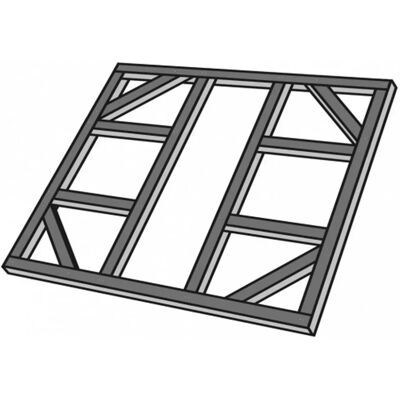- Telaio per pavimento in acciaio galvanizzato per CA004 183x156 cm - Telaio per pavimento in acciaio galvanizzato per CA004 183x156 cm