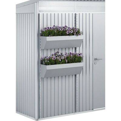 Biohort Fioriera FloraBoard argento metallizzato 2 pz Biohort Fioriera FloraBoard argento metallizzato 2 pz