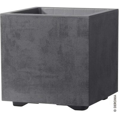 Deroma Vaso da esterno cubo Millenium R 49 cm antracite Deroma Vaso da esterno cubo Millenium R 49 cm antracite