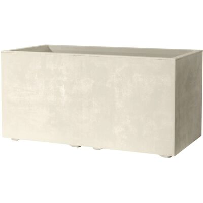 Deroma Fioriera da esterno Cubo Millennium in plastica bianco perla 79x39x39 cm Deroma Fioriera da esterno Cubo Millennium in plastica bianco perla 79x39x39 cm
