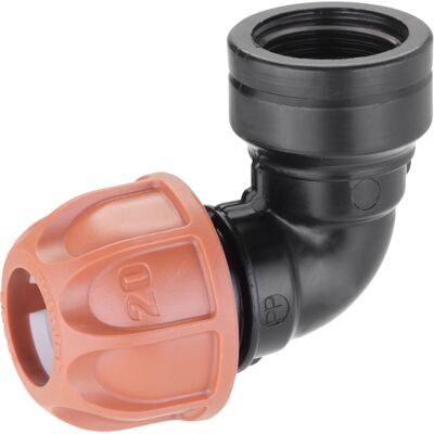 Raccordo a gomito 3/4" per tubo da 20mm - Irrigazione Raccordo a gomito 3/4" per tubo da 20mm - Irrigazione