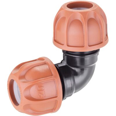 Raccordo a gomito Claber 20mm - Facile da installare e stagno Raccordo a gomito Claber 20mm - Facile da installare e stagno
