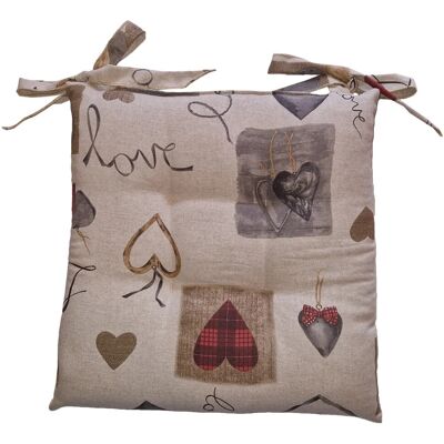 Coprisedia Relax trapuntato 40 cm x 40 cm cuori provenza Coprisedia Relax trapuntato 40 cm x 40 cm cuori provenza