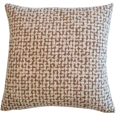 - Cuscino arredo Doha Marrone chiarobianco 42x42 cm - Cuscino arredo Doha Marrone chiarobianco 42x42 cm