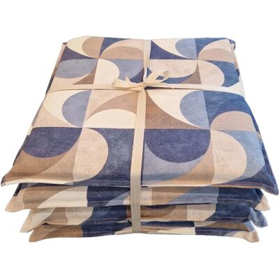- Coprisedia Kiran 40x40 cm azzurro 4 pz - Coprisedia Kiran 40x40 cm azzurro 4 pz