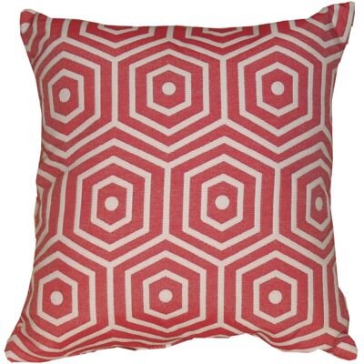 Unknown - Cuscino Jacquard 42x42 - Rosa Geometrico - Cushion Unknown - Cuscino Jacquard 42x42 - Rosa Geometrico - Cushion