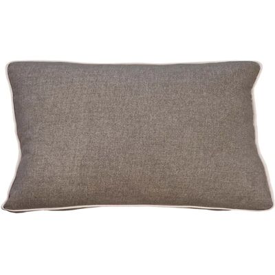 - Cuscino con fascia e doppio piping grigio 30x50 cm - Cuscino con fascia e doppio piping grigio 30x50 cm