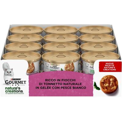 GOURMET - Nature's Creations Cat Lattina Multipack 24x70G - Tonnetto Naturale in Gelée GOURMET - Nature's Creations Cat Lattina Multipack 24x70G - Tonnetto Naturale in Gelée