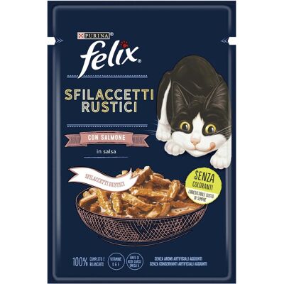 Cibo per gatti Salmone Felix - Completo e bilanciato - 80g Cibo per gatti Salmone Felix - Completo e bilanciato - 80g