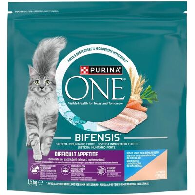 Cibo per gatti Purina One - Merluzzo e Trota - 1,5kg Cibo per gatti Purina One - Merluzzo e Trota - 1,5kg
