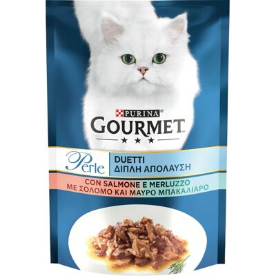 Gourmet Perle Duetti Gatto Multipack 26x85G Salmone & Merluzzo Gourmet Perle Duetti Gatto Multipack 26x85G Salmone & Merluzzo