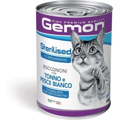 Monge Gemon Bocconcini Tonno Pesce Bianco Gatto Adulti - Cibo Umido Monge Gemon Bocconcini Tonno Pesce Bianco Gatto Adulti - Cibo Umido