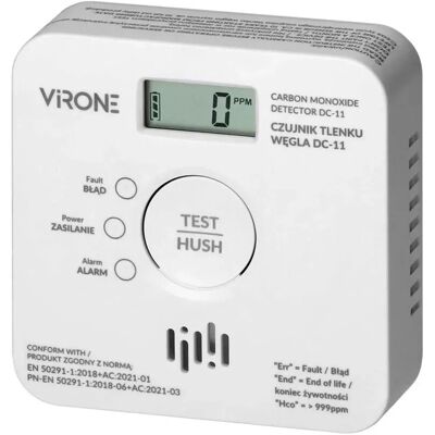 Orno Rilevatore di Monossido di carbonio a batteria 2xAA sensore 10 anni Orno Rilevatore di Monossido di carbonio a batteria 2xAA sensore 10 anni